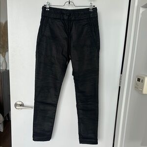 Black Patterned Pants